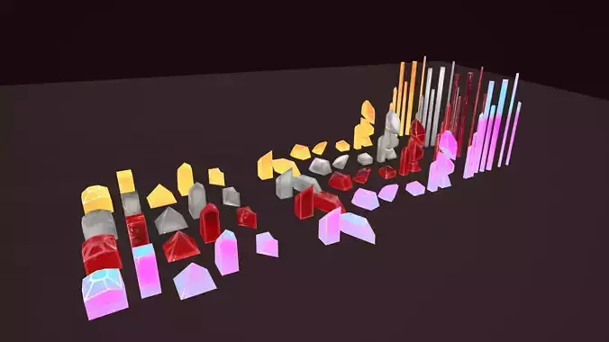 Asset Kit of Crystals