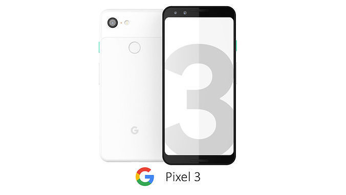 Google Pixel 3 White 3D model