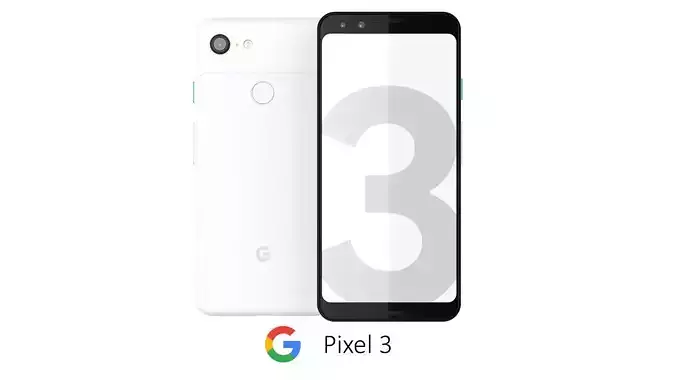 Google Pixel 3 White 3D model