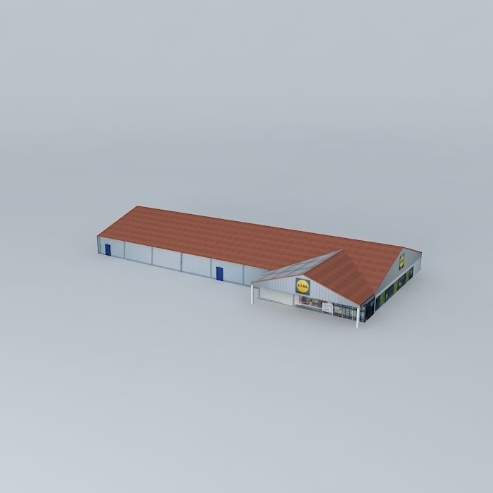 Lidl Sisak Low-poly 3D model_1