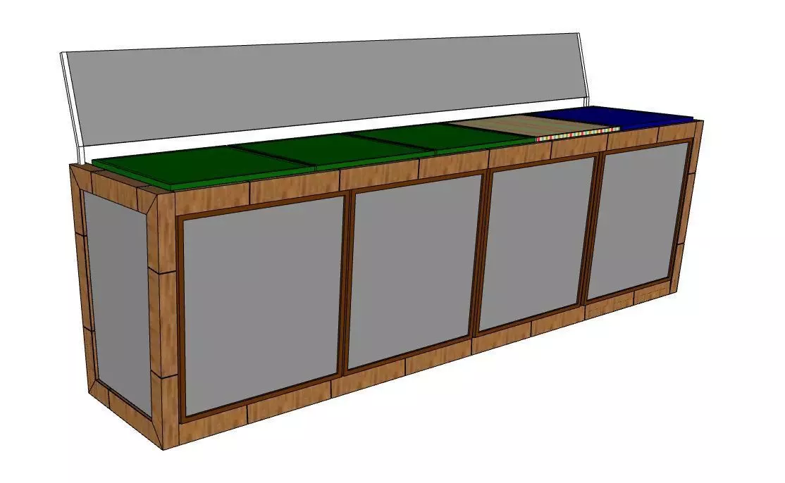 Basurero para punto de reciclaje 3D model_0