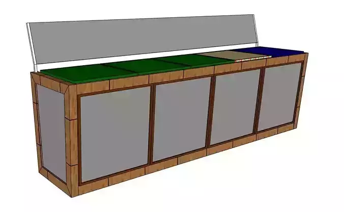 Basurero para punto de reciclaje