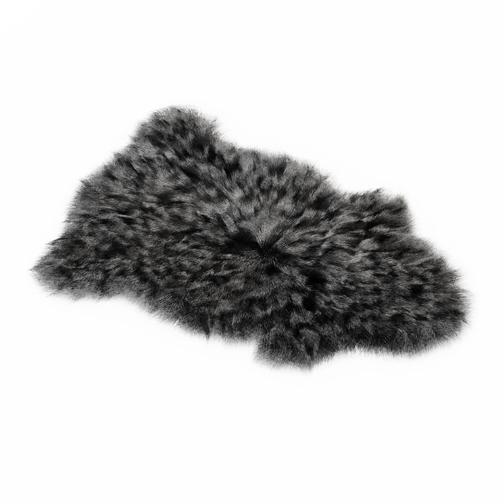 Bedside Sheepskin Rug Fur 02 3D model_1