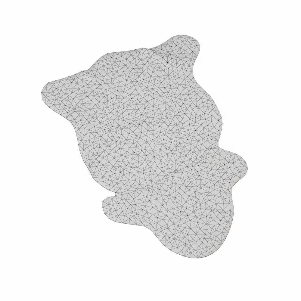 Bedside Sheepskin Rug Fur 02 3D model_5