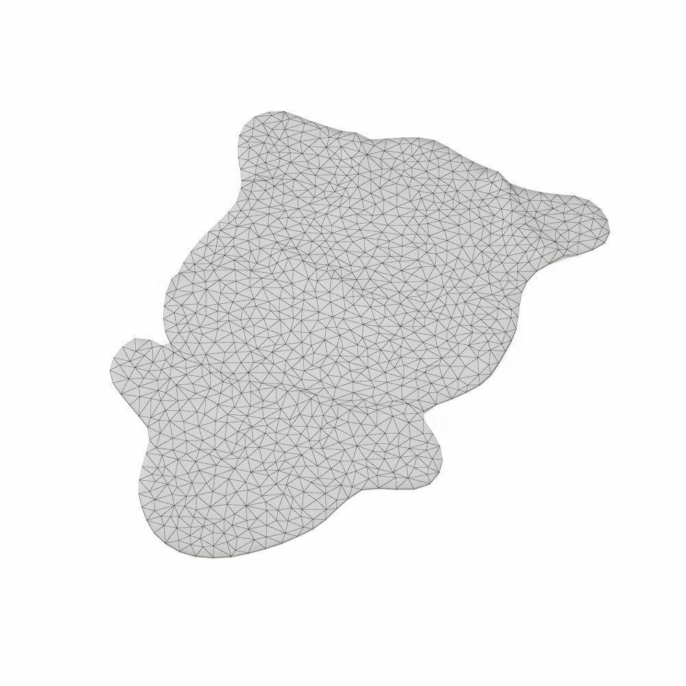 Bedside Sheepskin Rug Fur 02 3D model_4