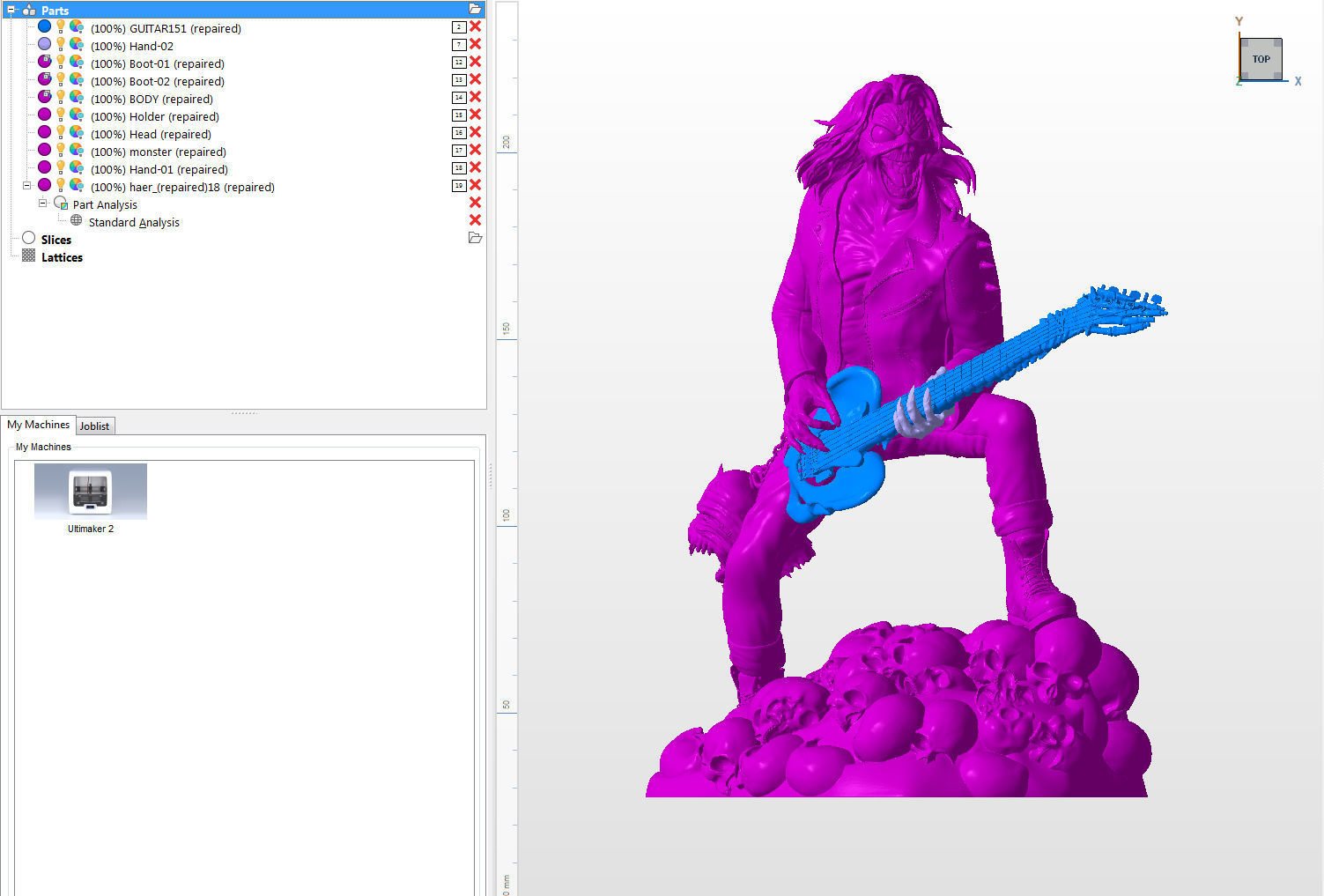 Eddie skull the form of a statuette 3D print model_24