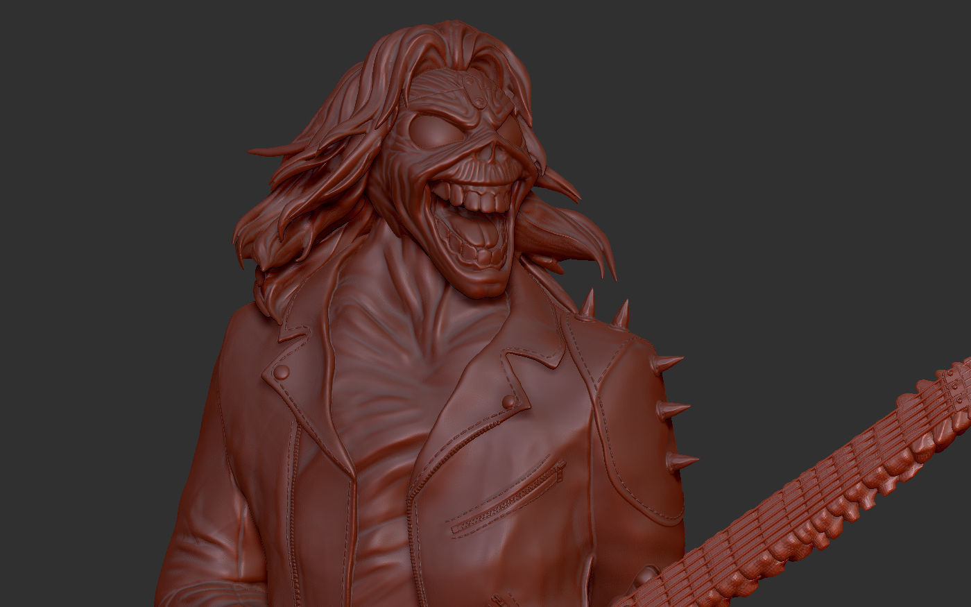 Eddie skull the form of a statuette 3D print model_14