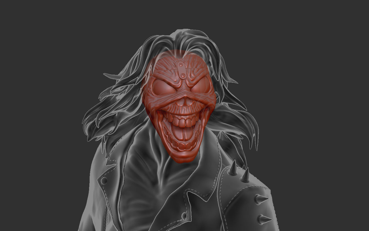 Eddie skull the form of a statuette 3D print model_17