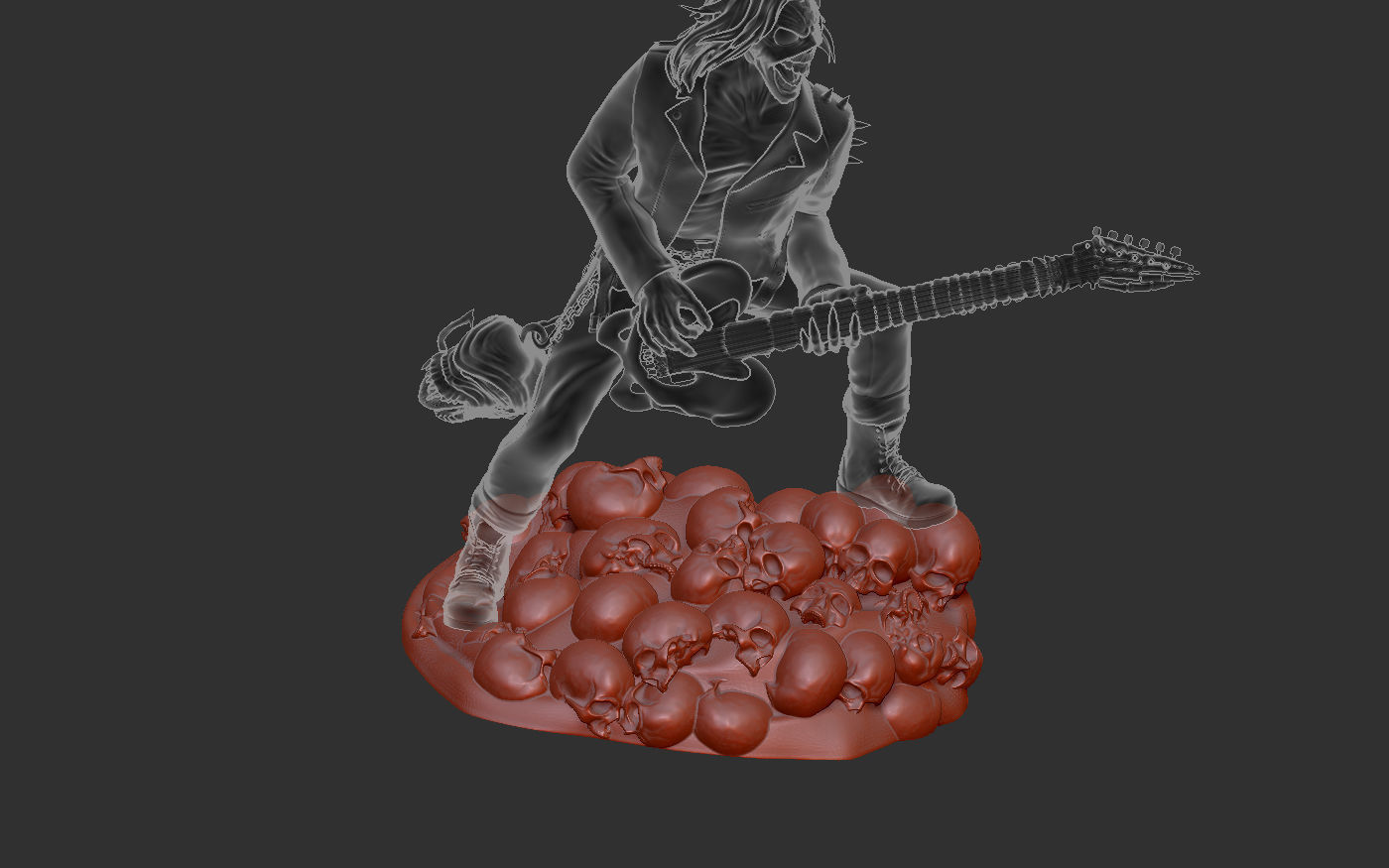 Eddie skull the form of a statuette 3D print model_23