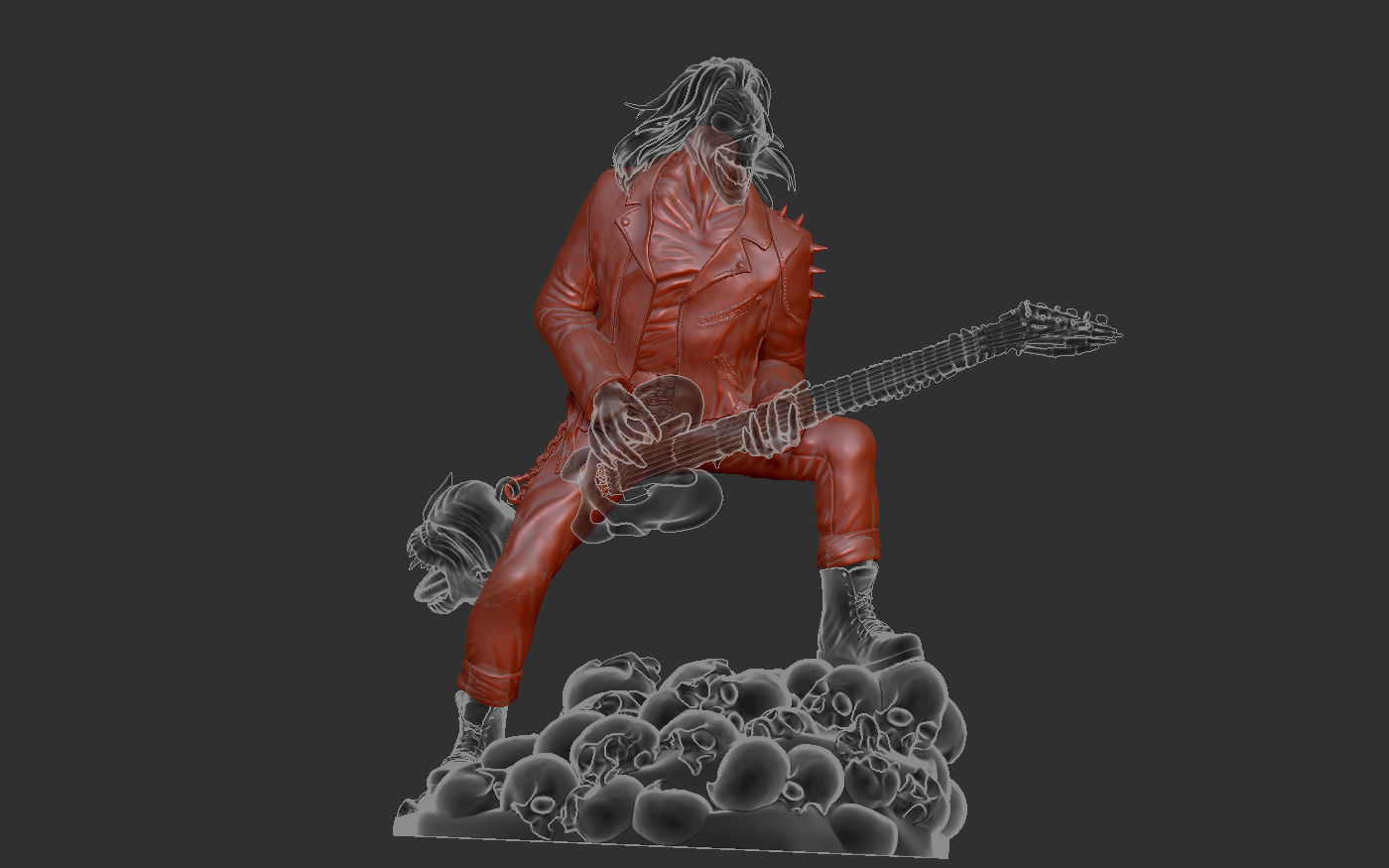 Eddie skull the form of a statuette 3D print model_22