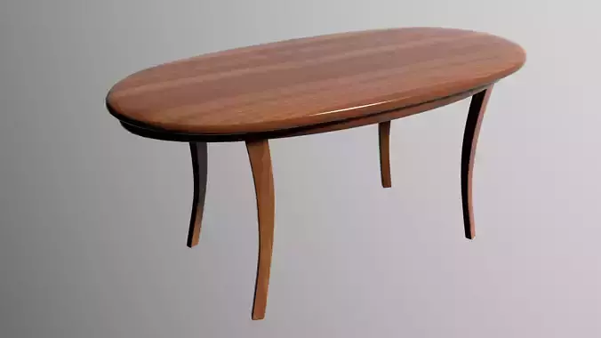 TABLE oval with wooden top