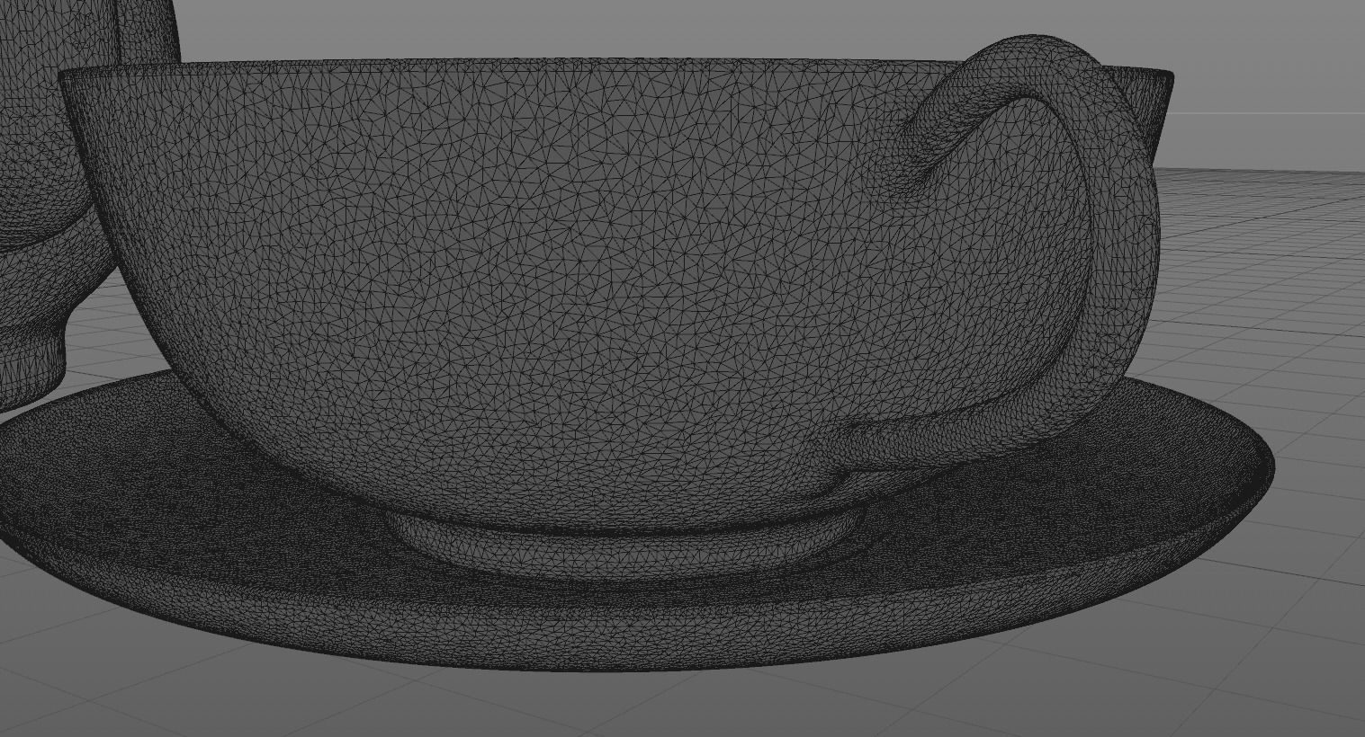 Vintage china coffee set - kit 3D model_17