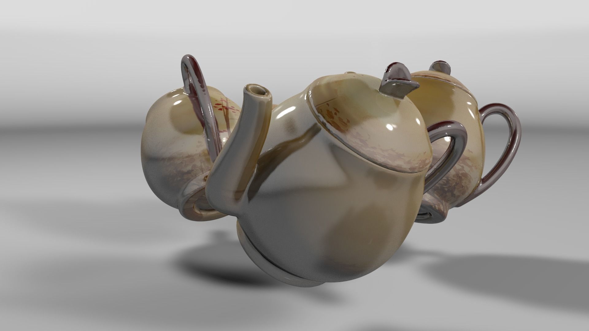 Vintage china coffee set - kit 3D model_51