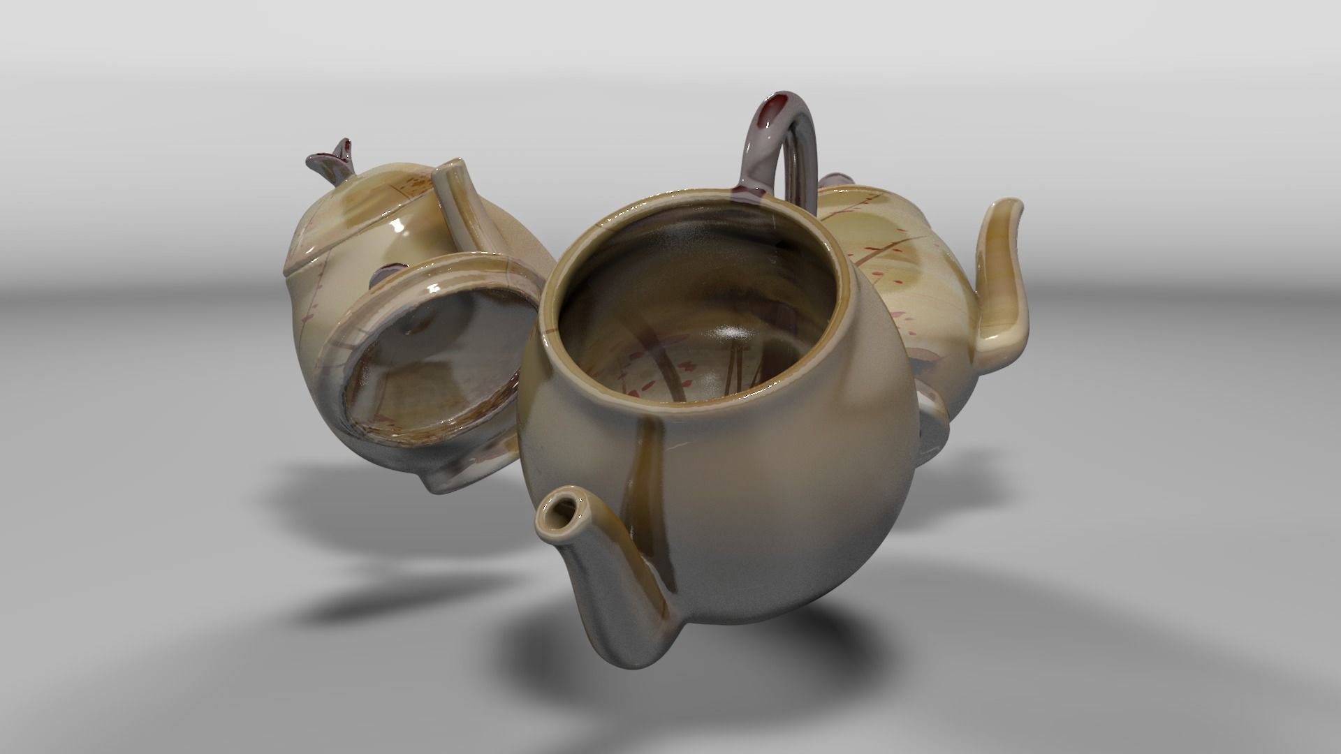 Vintage china coffee set - kit 3D model_48