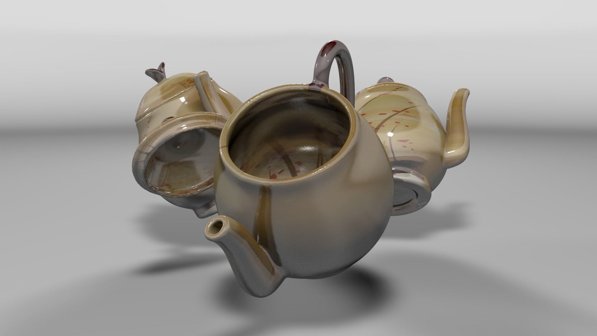 Vintage china coffee set - kit 3D model_50