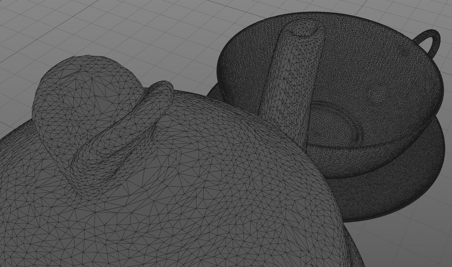 Vintage china coffee set - kit 3D model_15