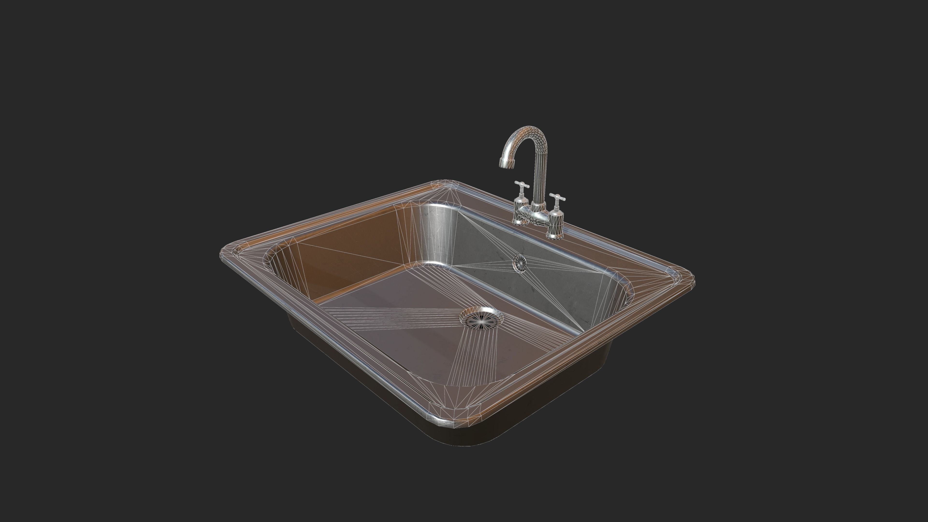 Kitchen Sink Free low-poly 3D model_3