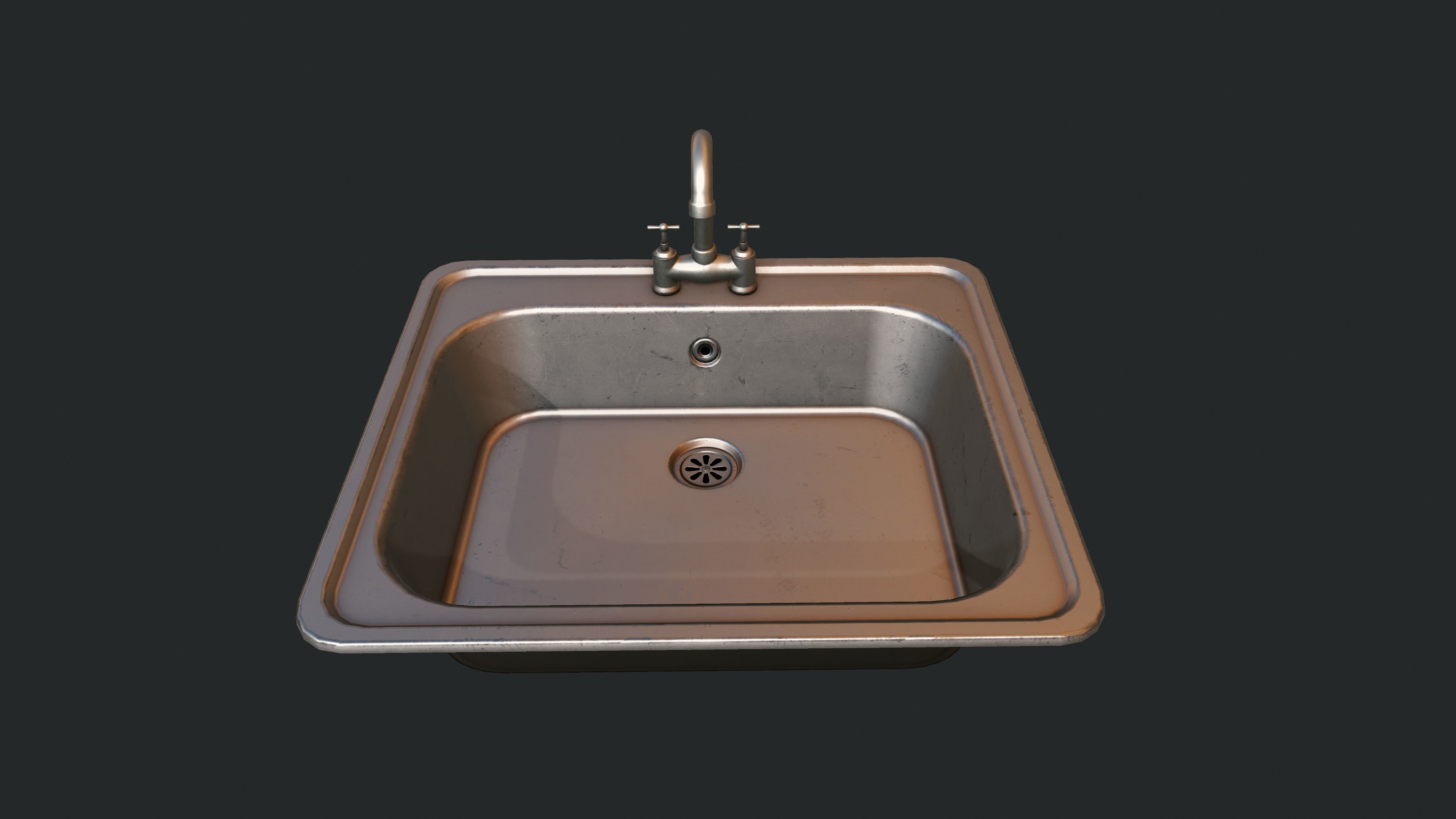 Kitchen Sink Free low-poly 3D model_1