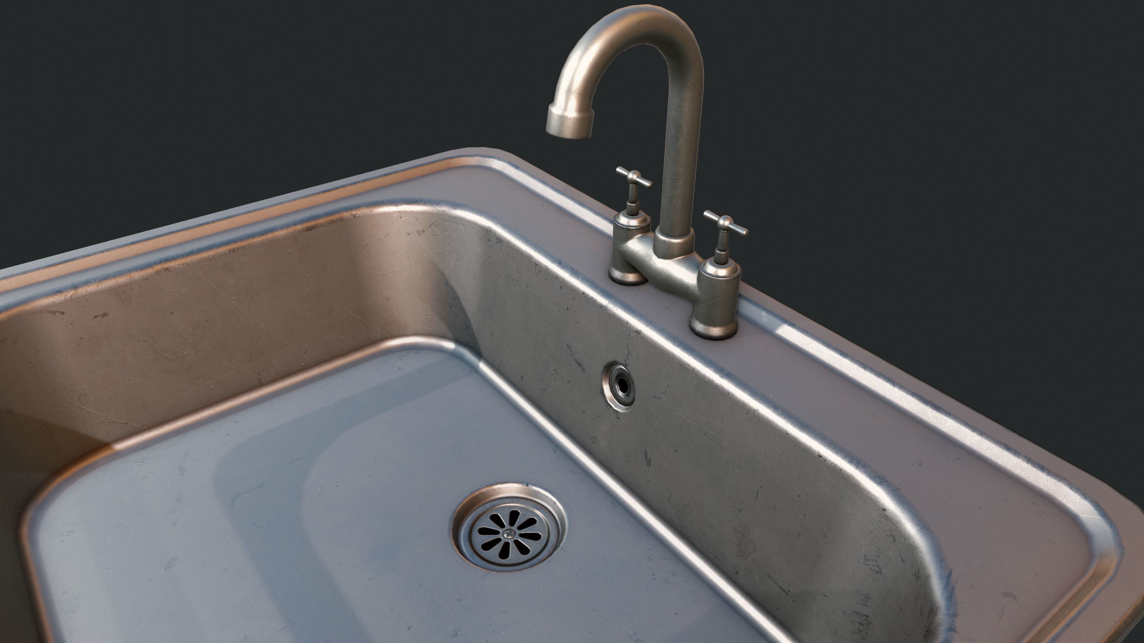 Kitchen Sink Free low-poly 3D model_2