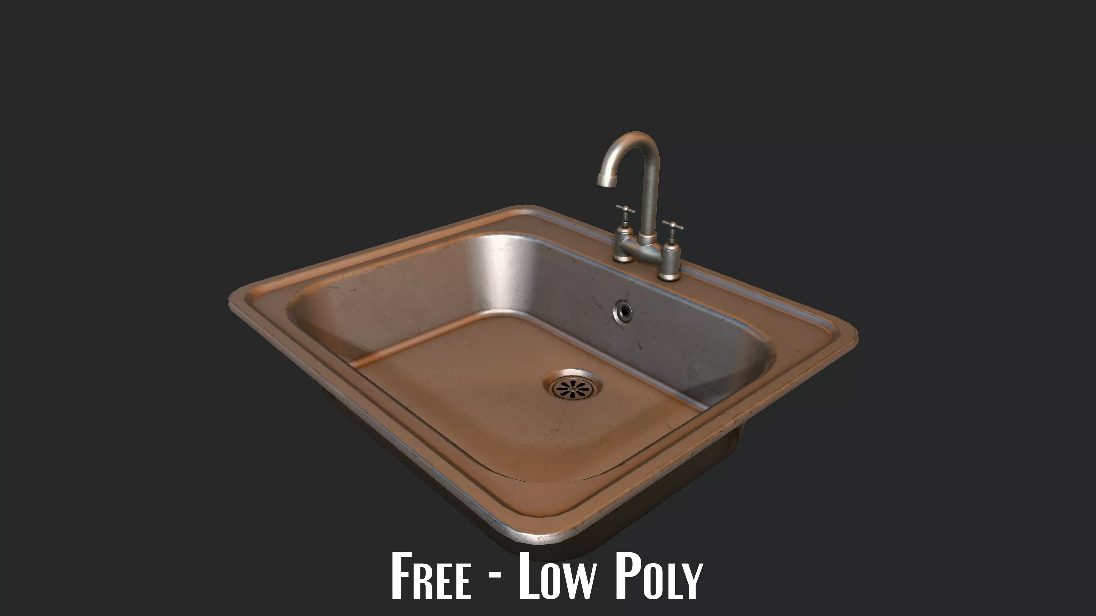 Kitchen Sink Free low-poly 3D model_0