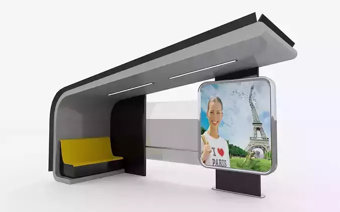 BUS STATION 7 3D model