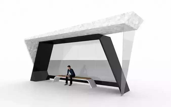 BUS STATION 8 3D model