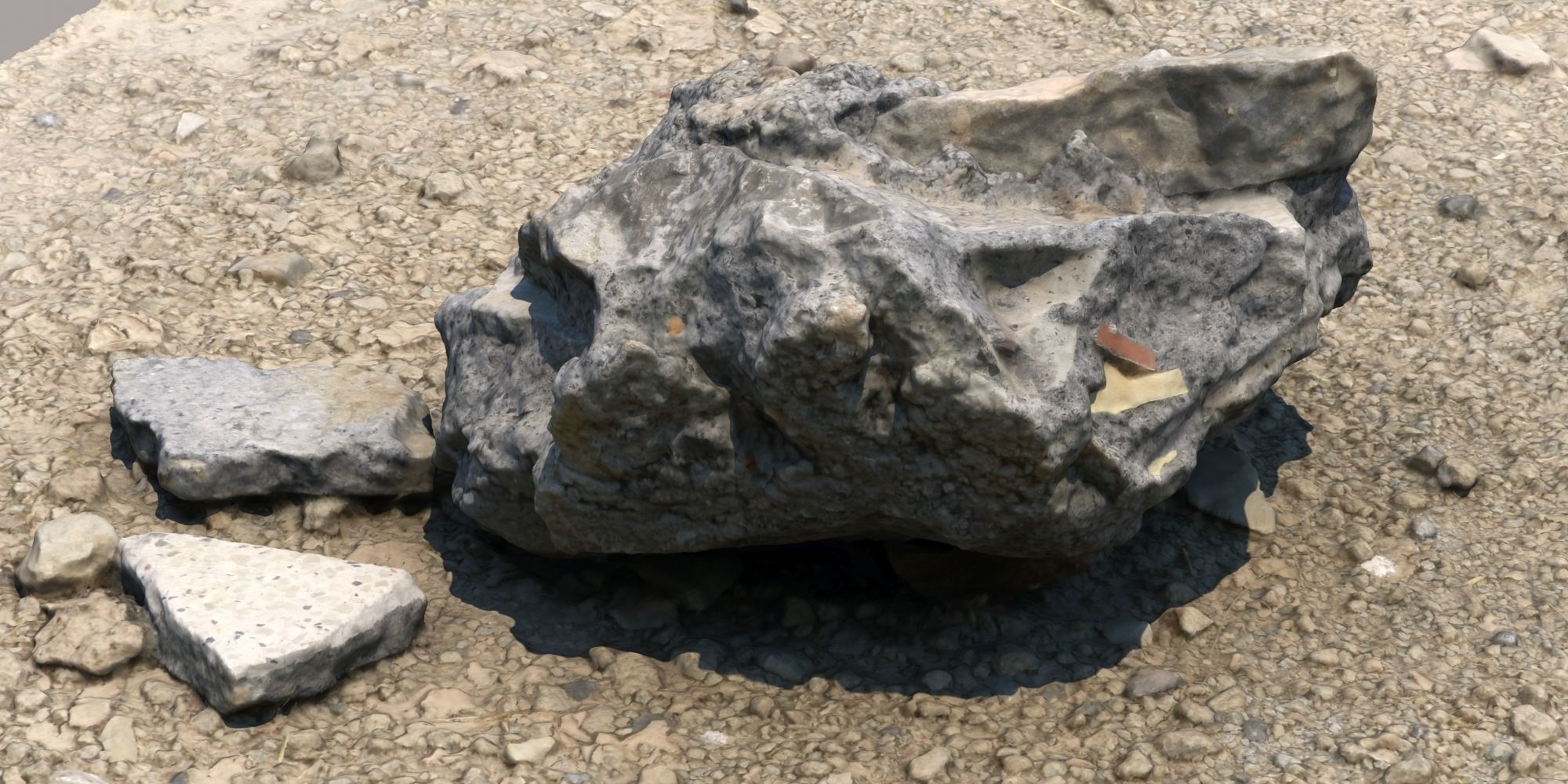 Cement Block Free 3D model_3