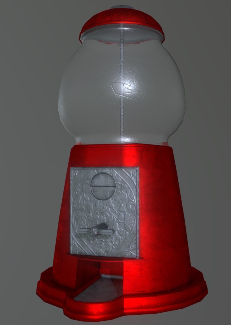 Superfuntimes Gumball Machine Low-poly 3D model_1