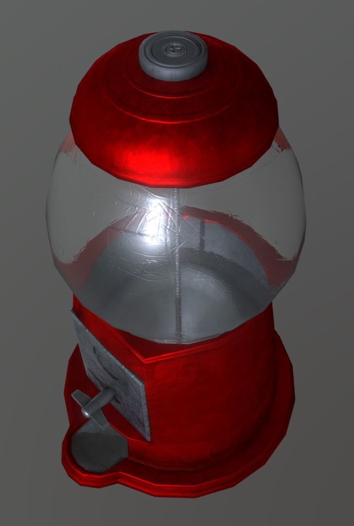 Superfuntimes Gumball Machine Low-poly 3D model_3