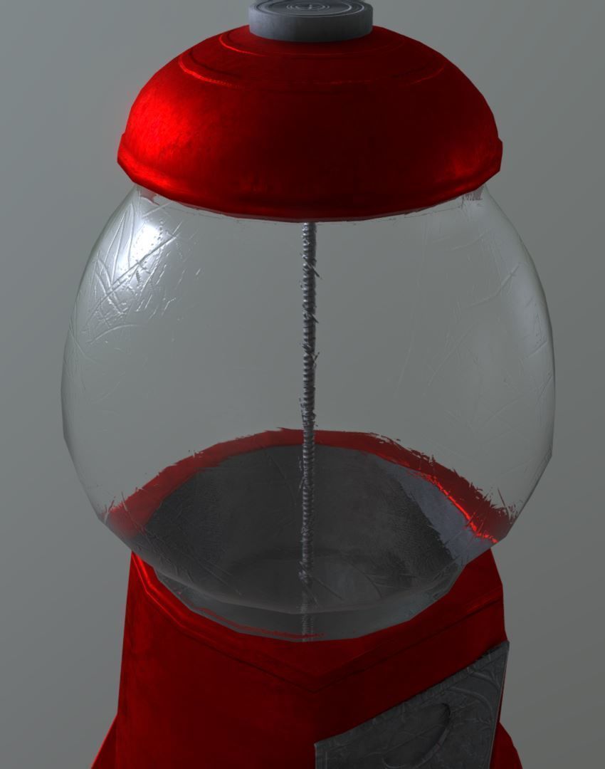 Superfuntimes Gumball Machine Low-poly 3D model_7
