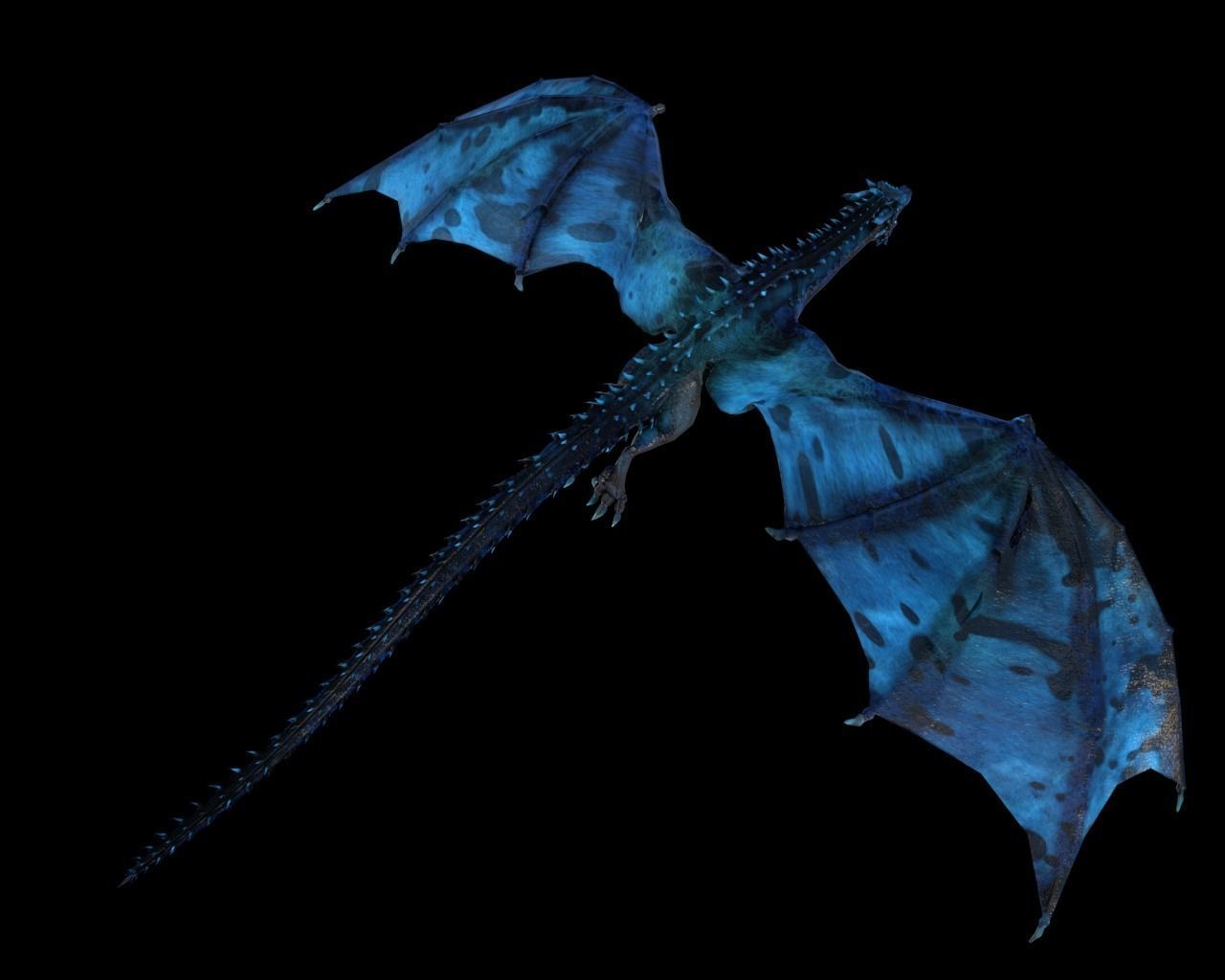 Dragon fire Low-poly 3D model_11
