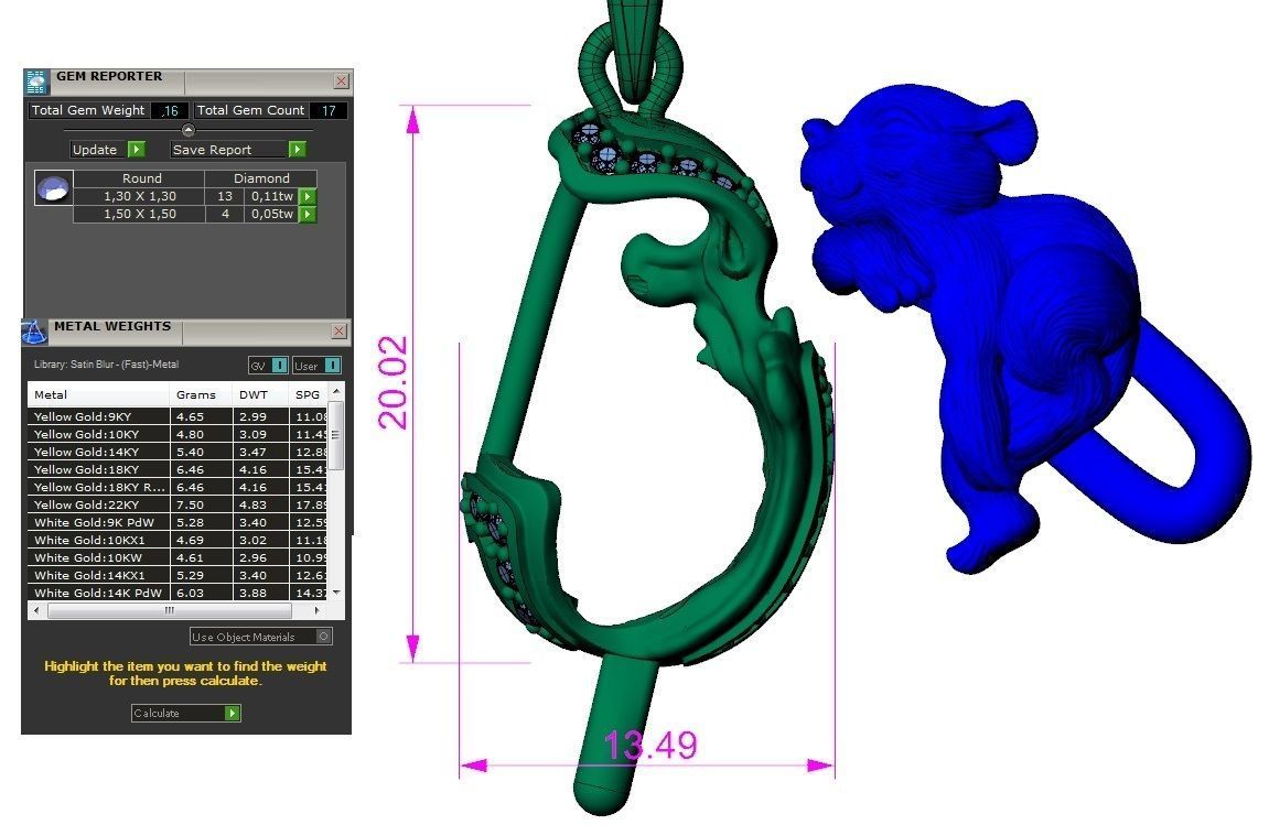 pendant little tiger cub sleeping 3D print model_8
