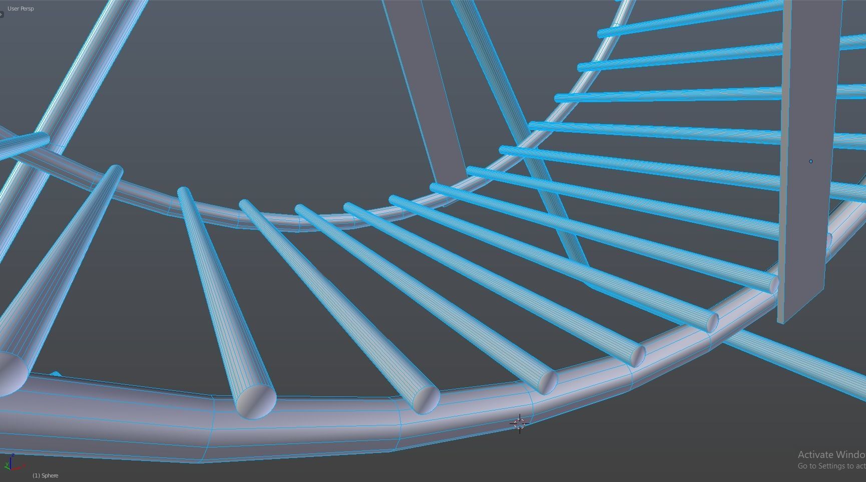 Metal Hamster Wheel 3D model_11