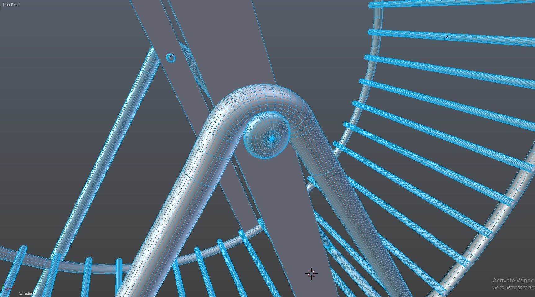 Metal Hamster Wheel 3D model_12