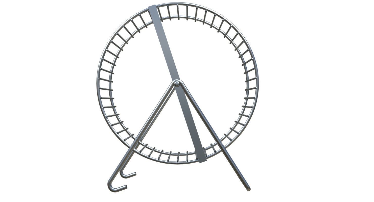 Metal Hamster Wheel 3D model_2