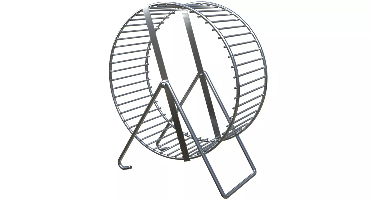 Metal Hamster Wheel 3D model_0