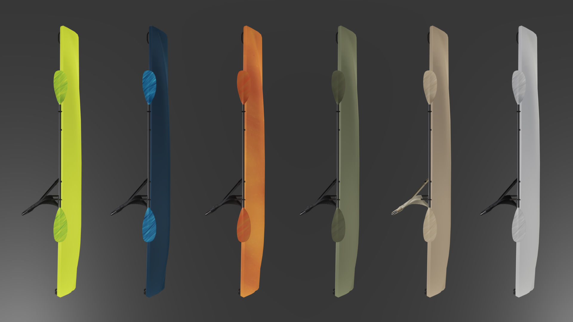 Sit-On-Top Kayak Low-poly 3D model_24