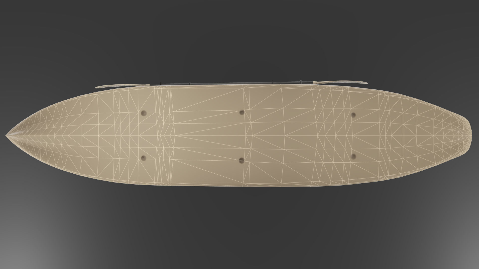 Sit-On-Top Kayak Low-poly 3D model_10
