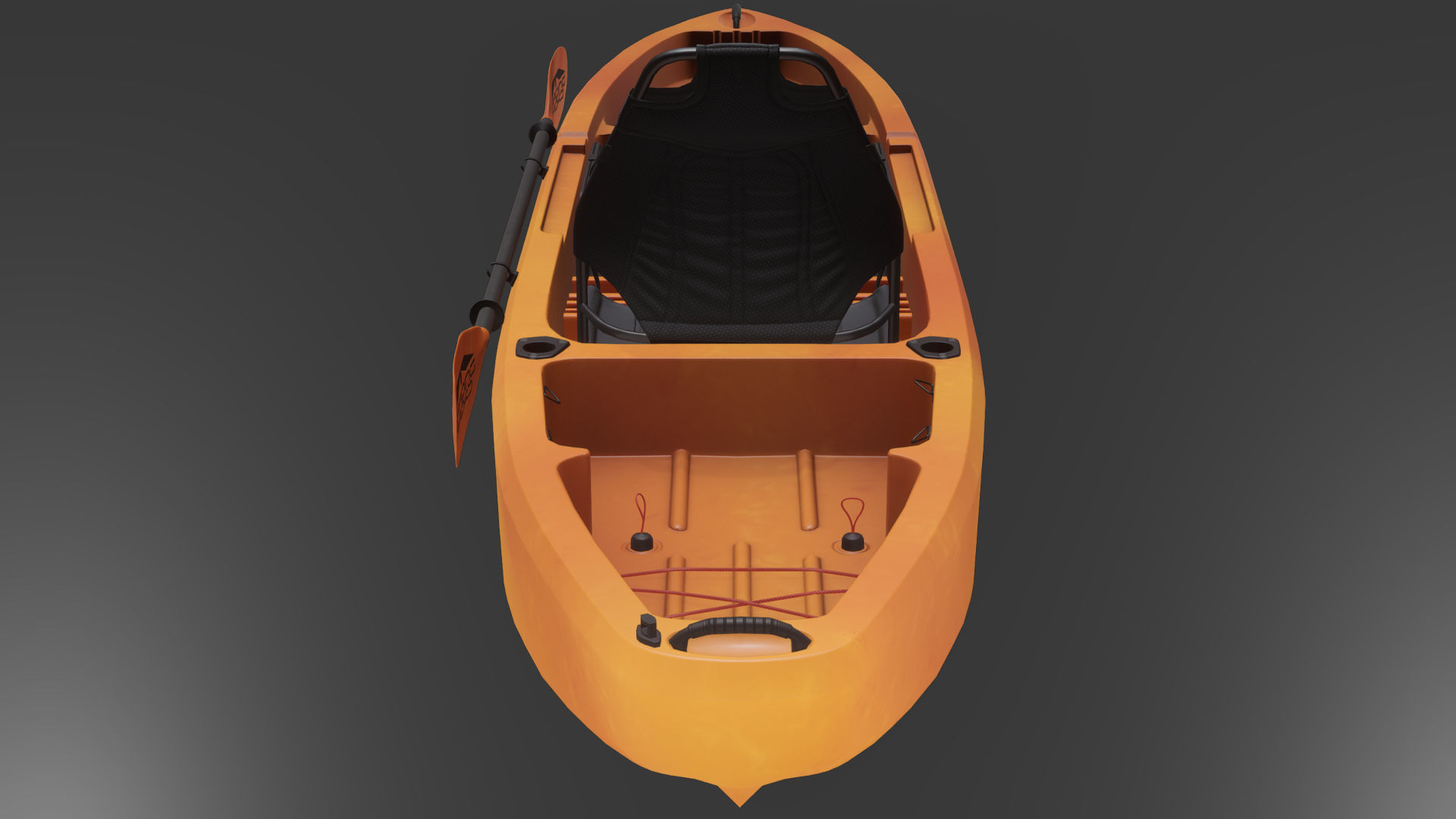Sit-On-Top Kayak Low-poly 3D model_16
