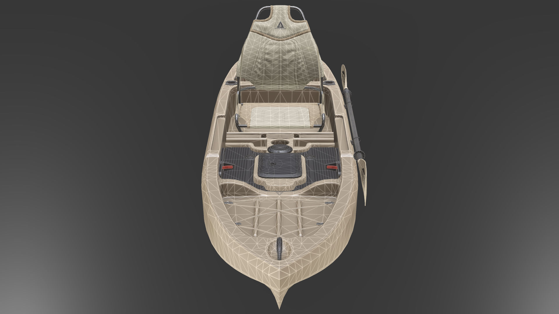 Sit-On-Top Kayak Low-poly 3D model_12