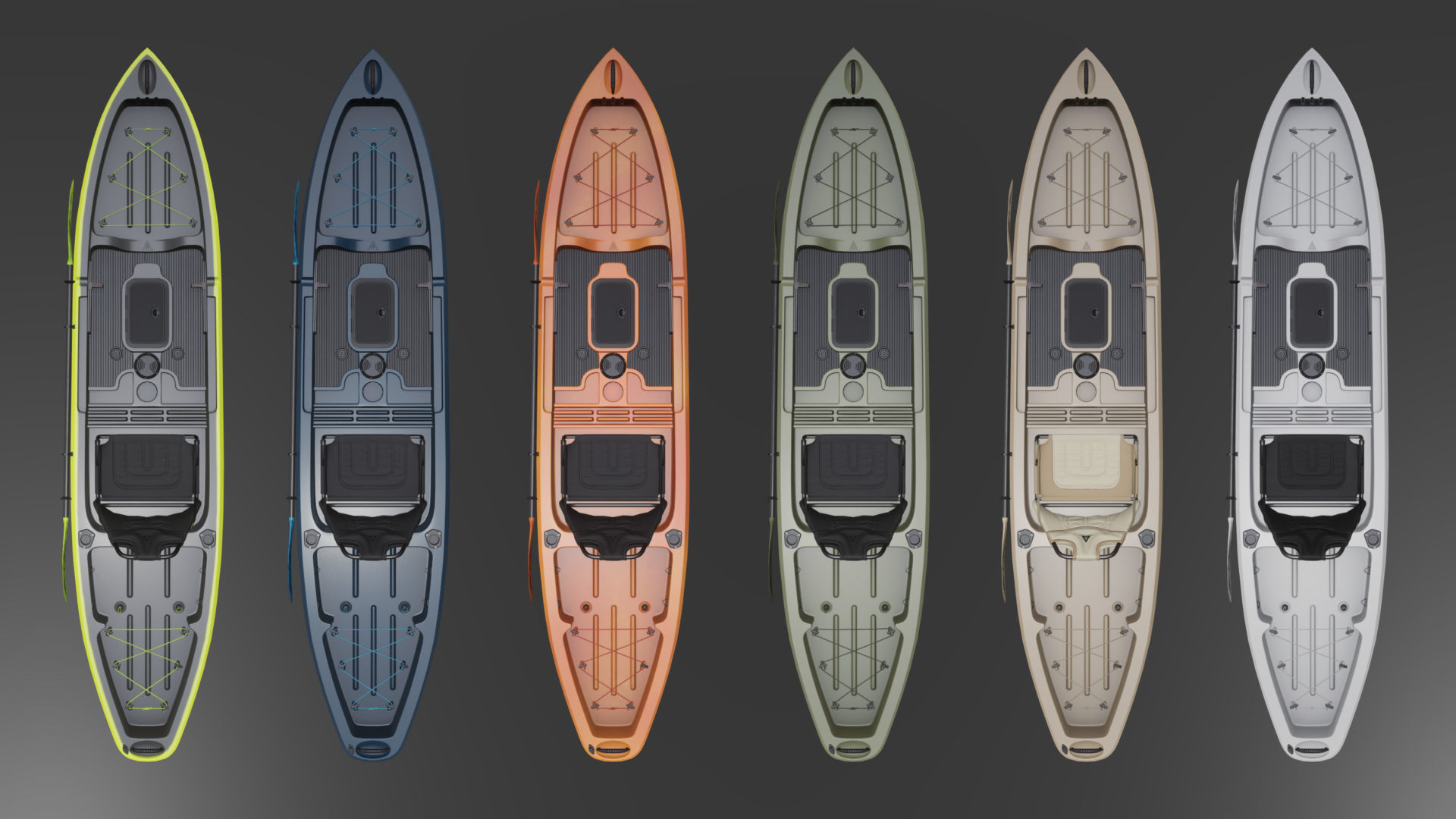 Sit-On-Top Kayak Low-poly 3D model_27