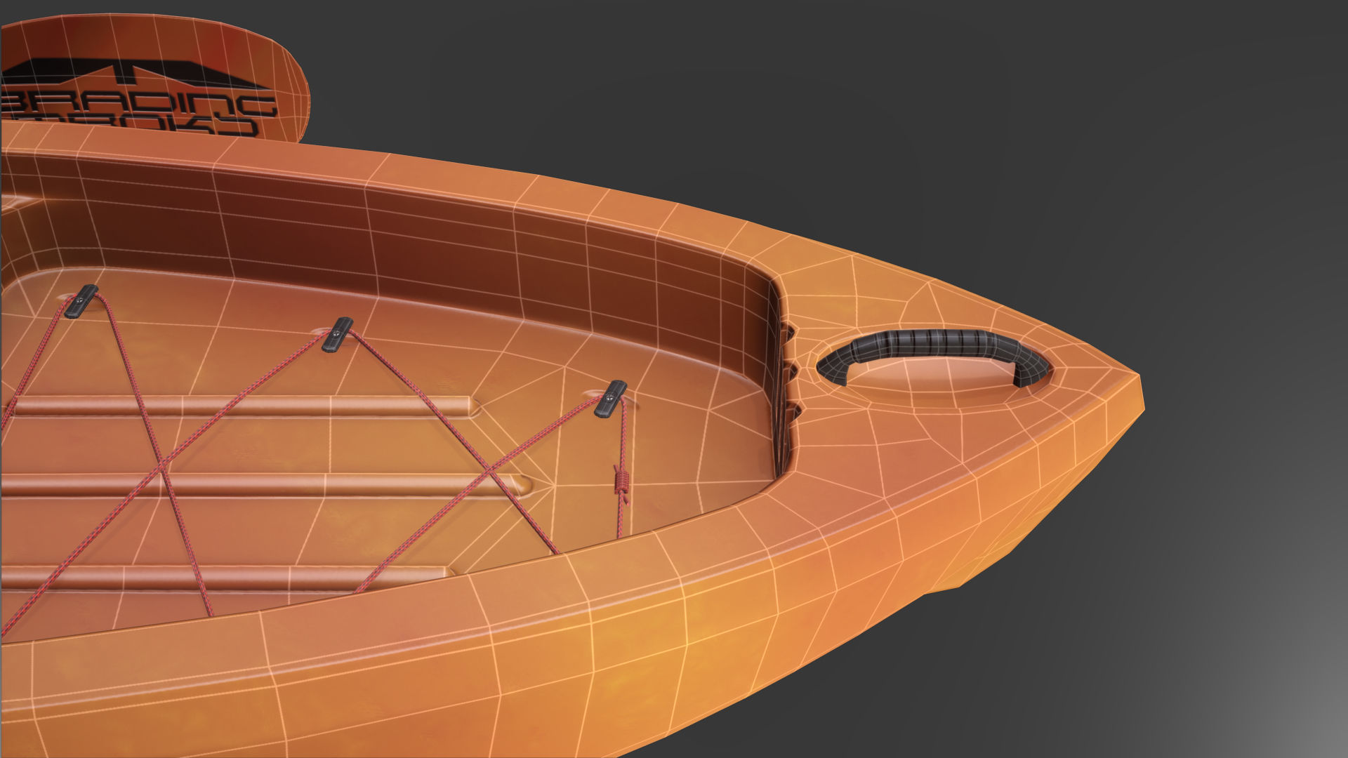 Sit-On-Top Kayak Low-poly 3D model_20