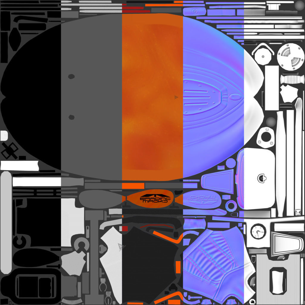 Sit-On-Top Kayak Low-poly 3D model_4
