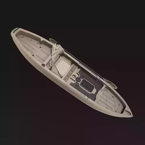 Sit-On-Top Kayak Low-poly 3D model