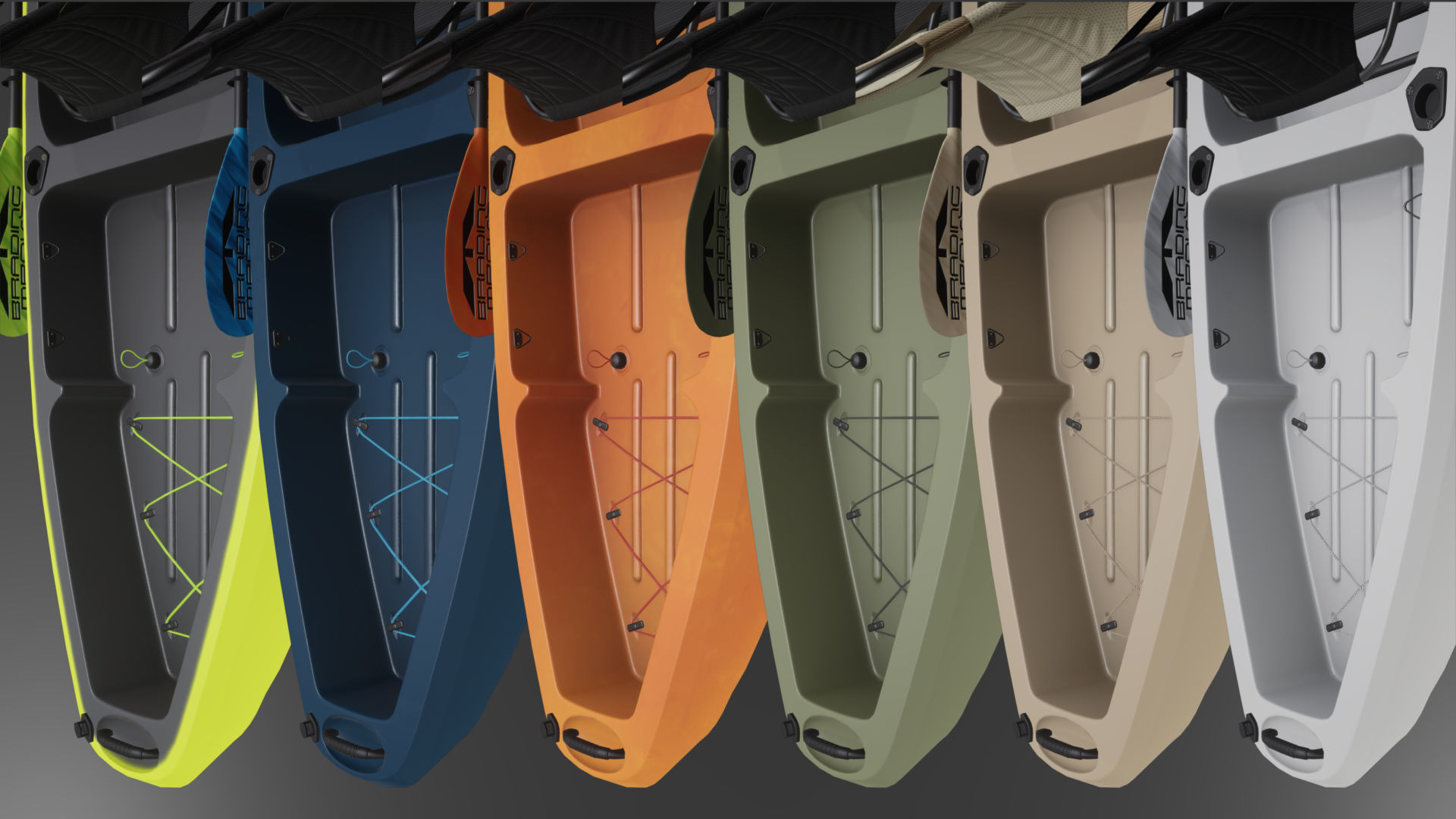 Sit-On-Top Kayak Low-poly 3D model_32