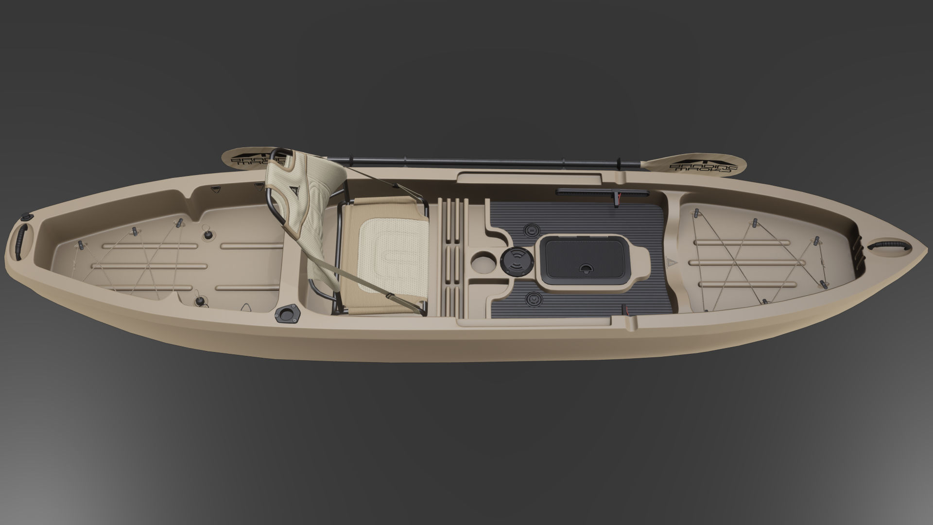Sit-On-Top Kayak Low-poly 3D model_1