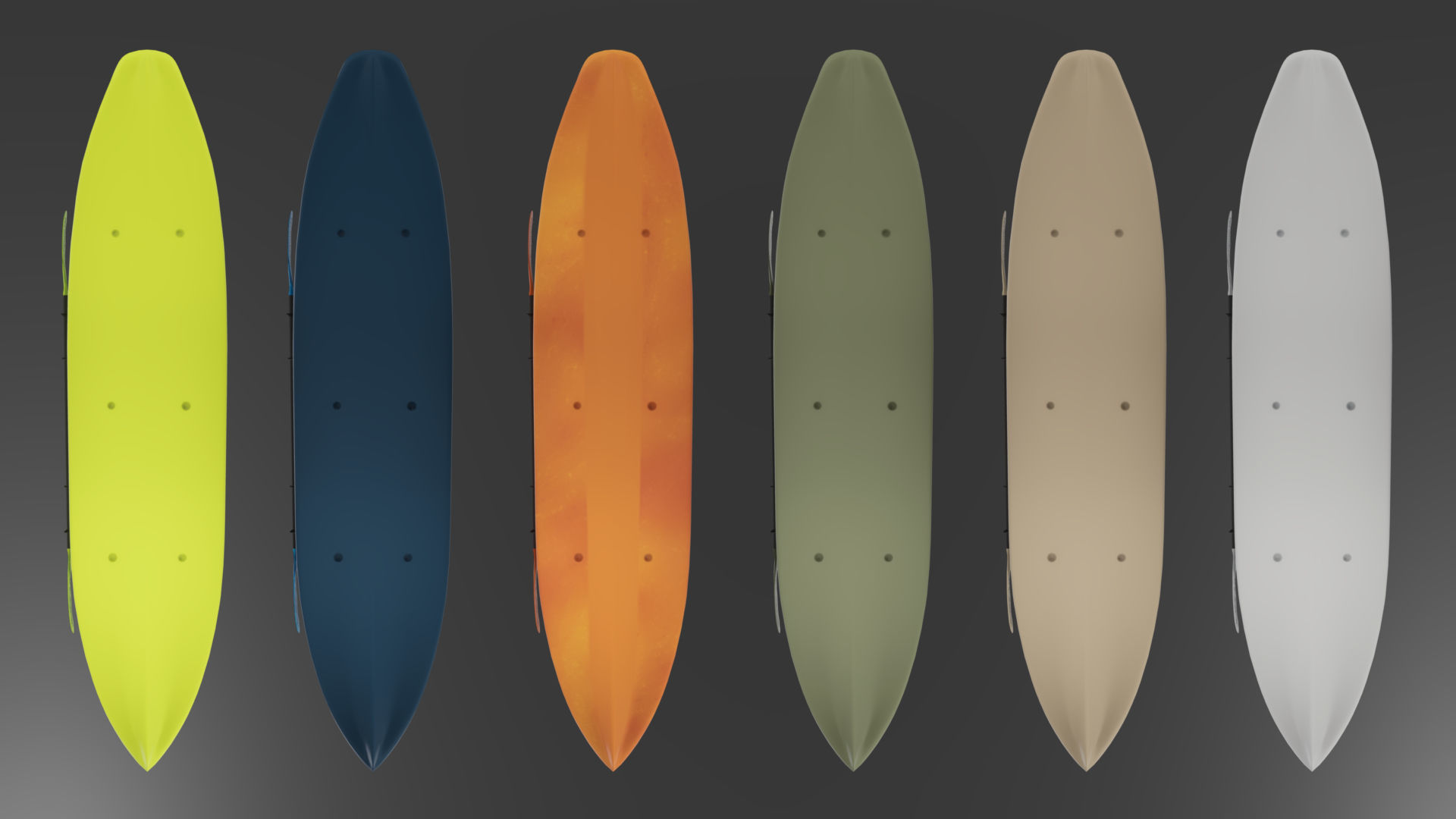 Sit-On-Top Kayak Low-poly 3D model_28