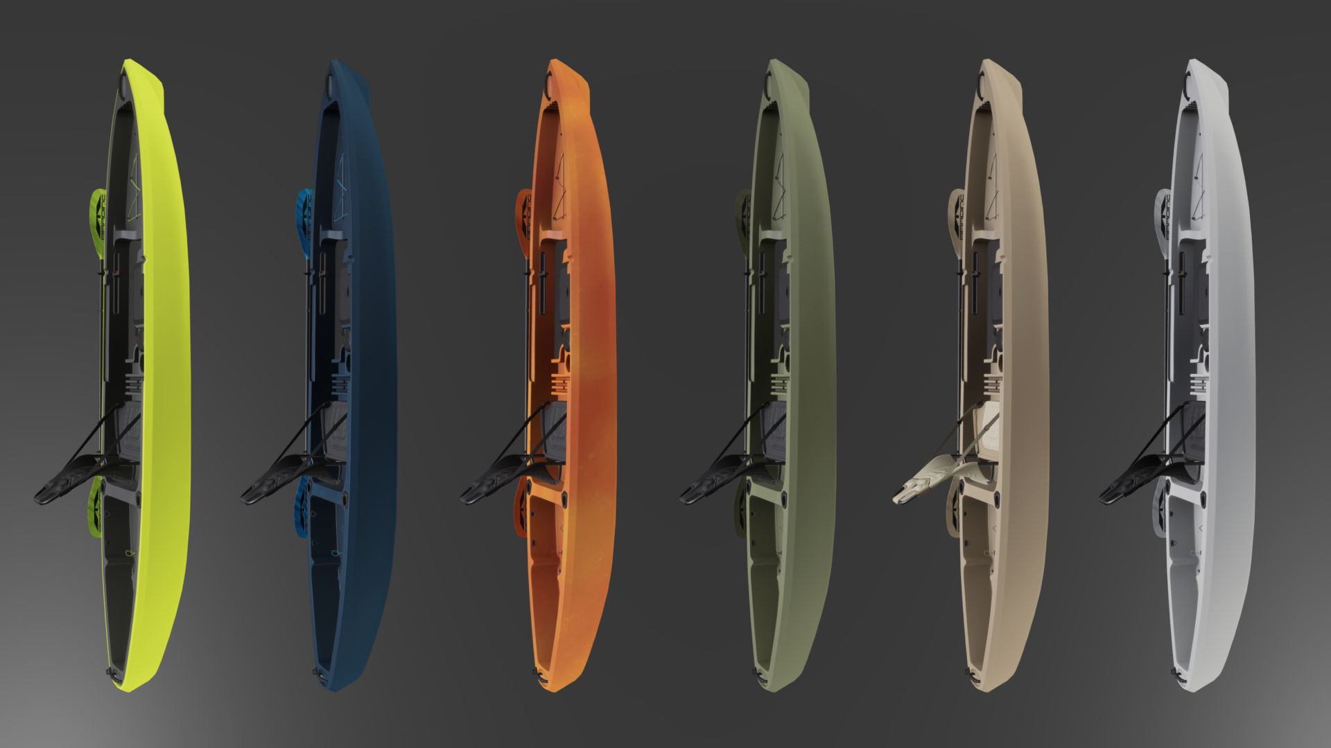 Sit-On-Top Kayak Low-poly 3D model_26