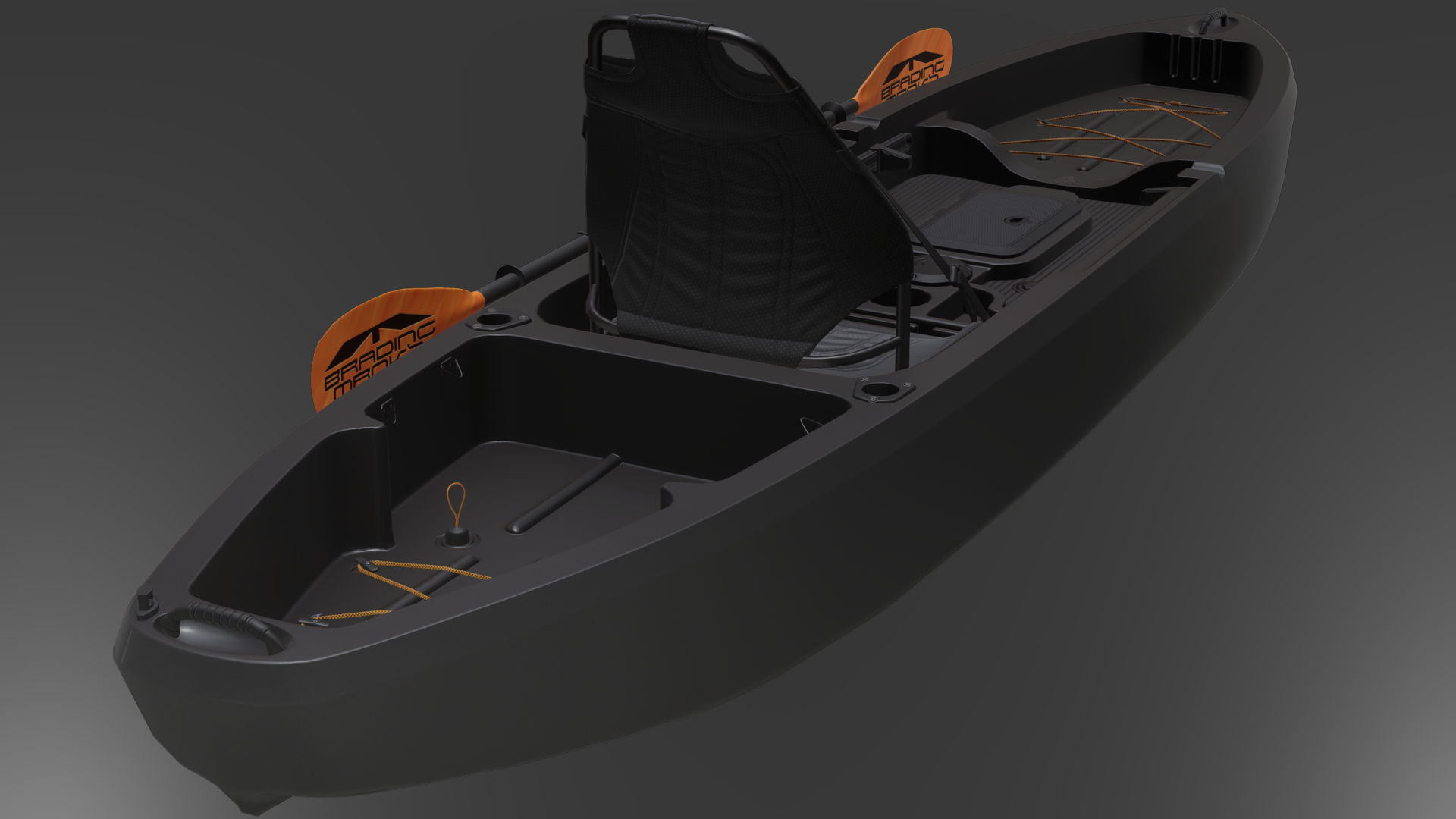 Sit-On-Top Kayak Low-poly 3D model_14