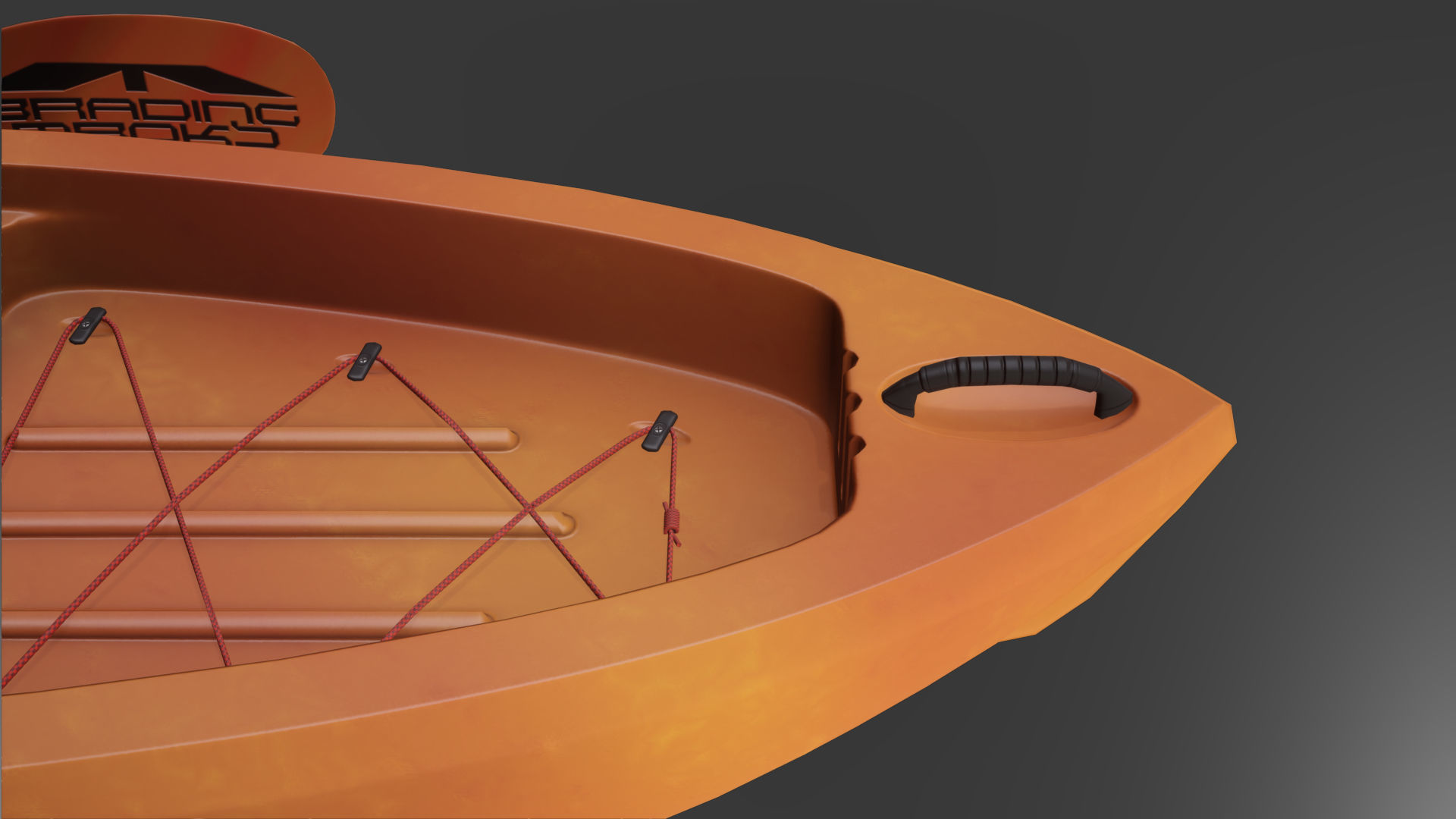 Sit-On-Top Kayak Low-poly 3D model_19